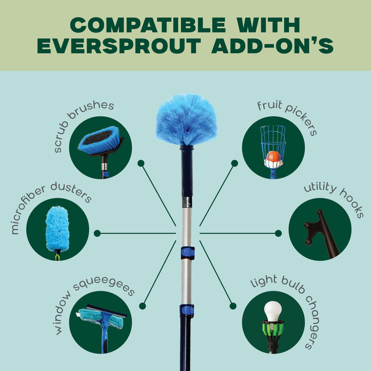 EVERSPROUT metal alloy threaded tip close-up for secure attachment