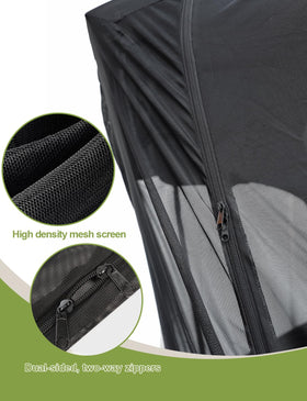EVFITUS dual-sided zipper close-up enabling easy entry from inside or outside