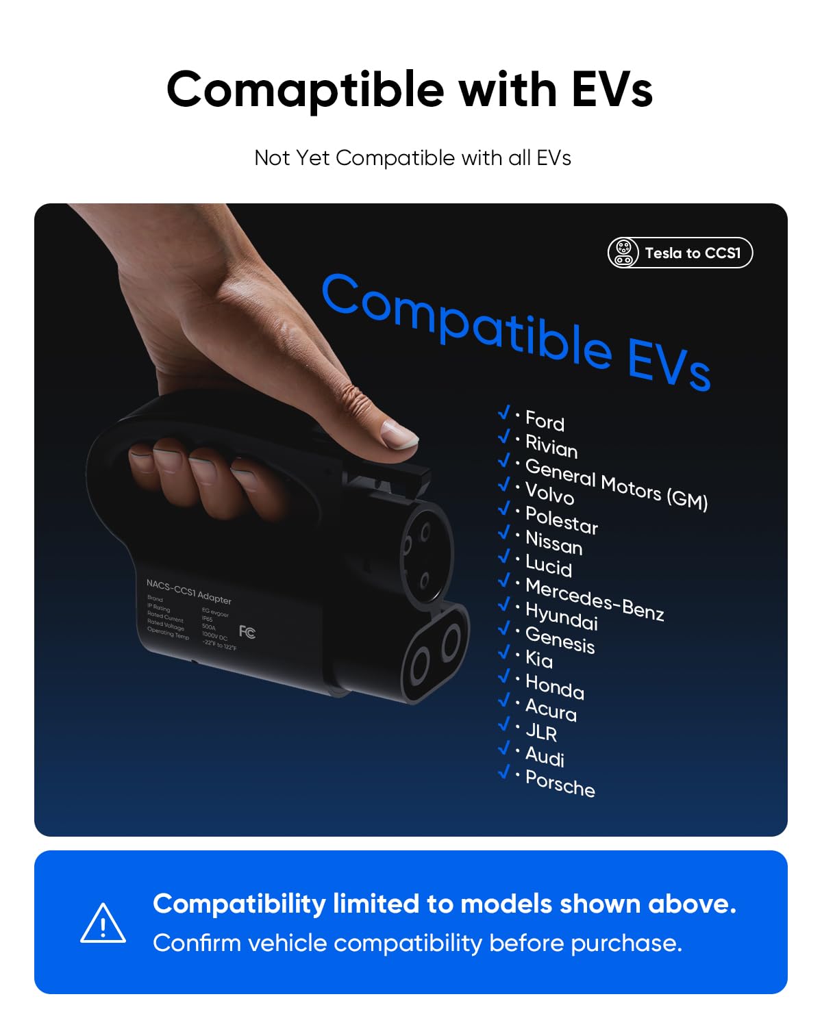 EG evgoer closeup of ergonomic grip offering easier unplugging and comfort