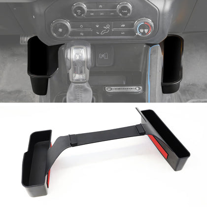 EVGoXMods front view shifter tray showing clean fit and organized storage
