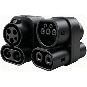 EVHIKING adapter front view showing connectors and robust housing for reliable charging
