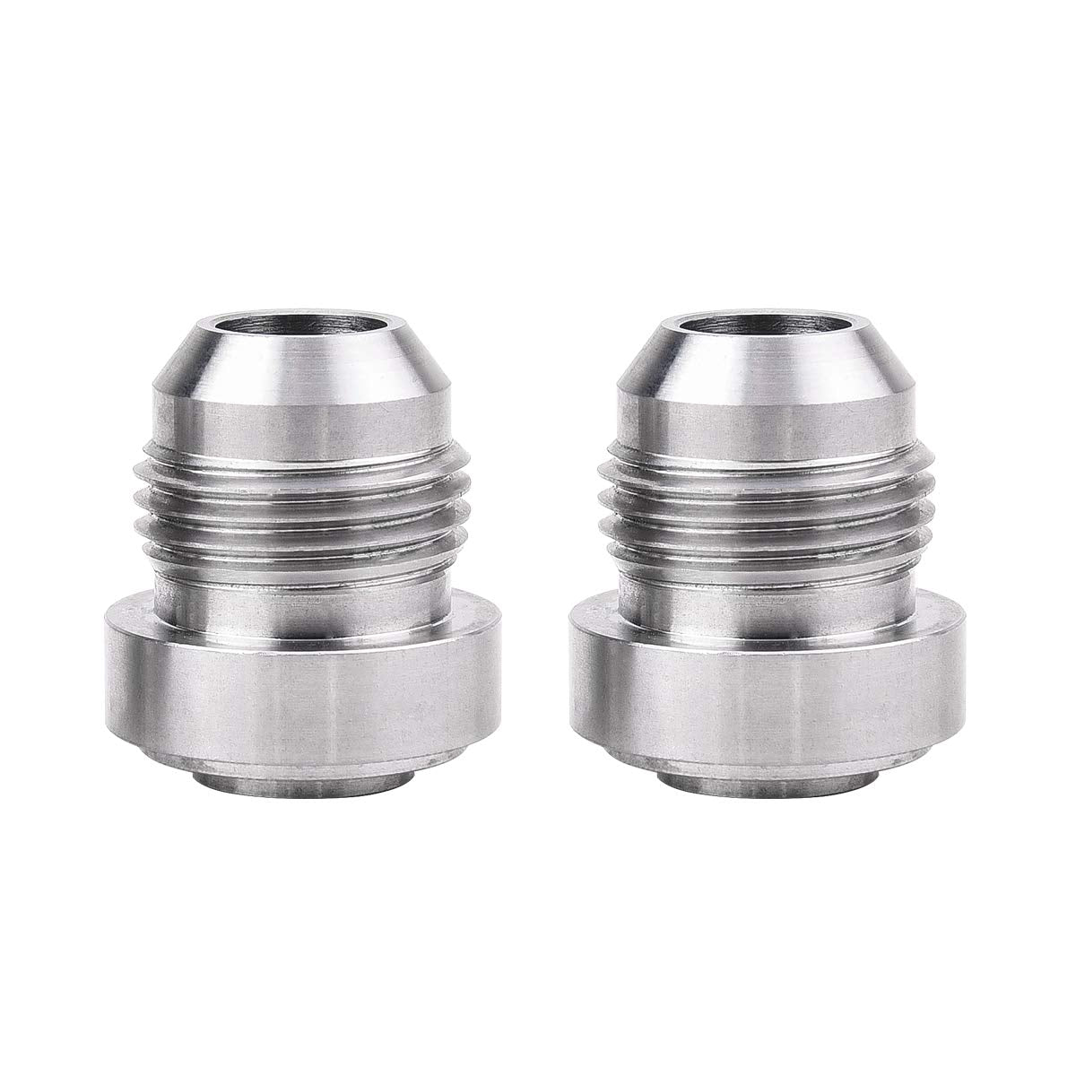 EVIL ENERGY front view of 10AN stainless bung showing durable finish