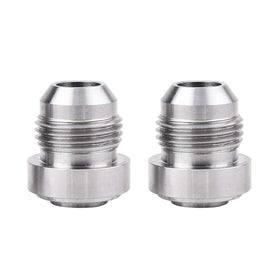 EVIL ENERGY front view of 10AN stainless bung showing durable finish