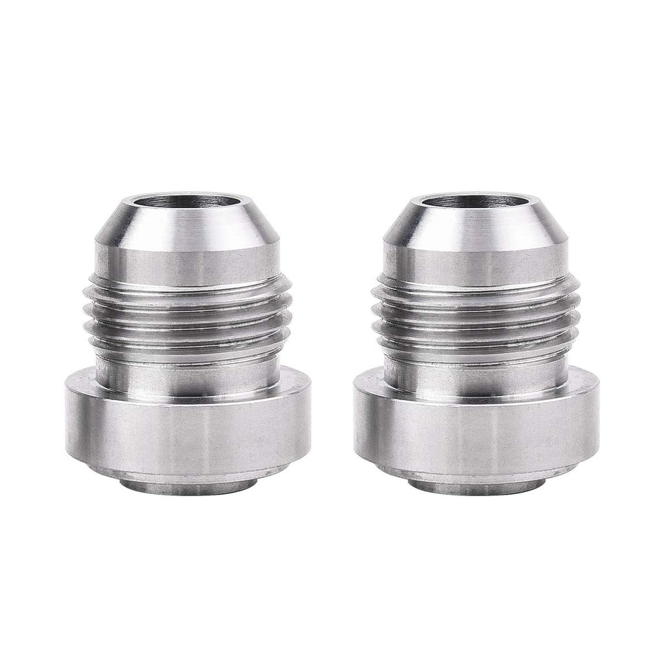 EVIL ENERGY front view of 10AN stainless bung showing durable finish