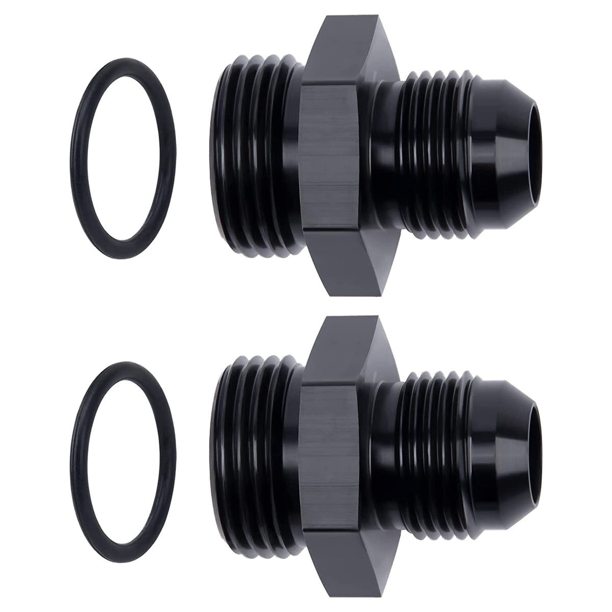 EVIL ENERGY front view of 10AN to AN12 ORB adapter showing shape and finish, durable connection benefit