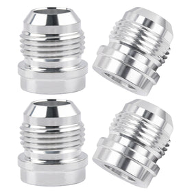 EVIL ENERGY front view of 12AN weld-on bung showing clean machining and finish, durable fit