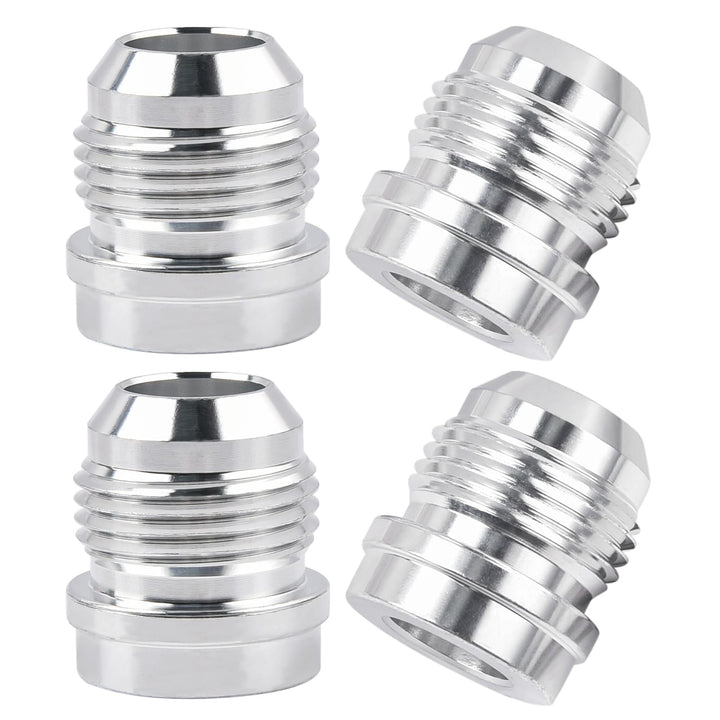 EVIL ENERGY front view of 12AN weld-on bung showing clean machining and finish, durable fit