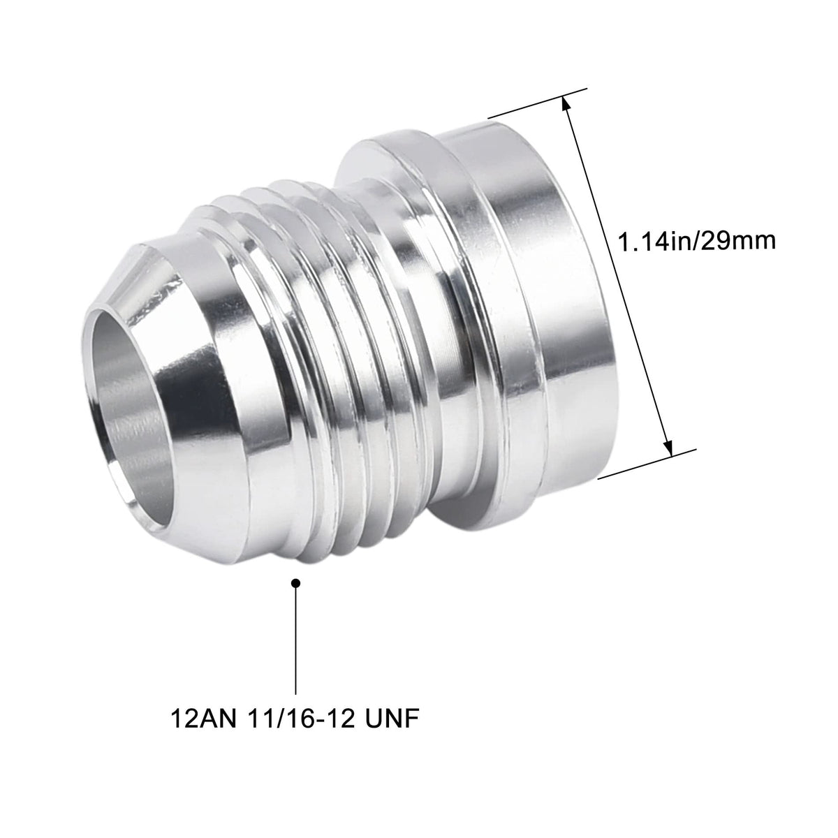 EVIL ENERGY close-up of 37° AN thread detail highlighting precision seal and leak prevention