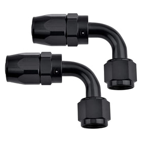 EVIL ENERGY front view of 4AN 90° fitting showing compact profile and durable finish