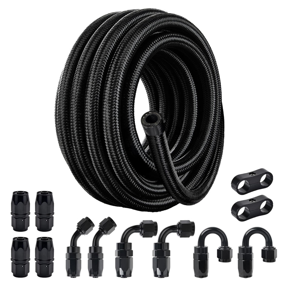 EVIL ENERGY front packaging showing full 4AN fuel line kit contents and benefit
