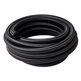 EVIL ENERGY front view of 6AN braided fuel line showing packaging and label benefit