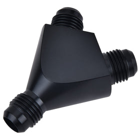 EVIL ENERGY front view of 6AN Y block showing black anodized finish and durability benefit