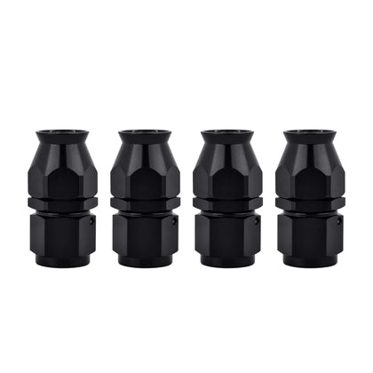 EVIL ENERGY front view of 8AN straight fitting showing compact profile and durability