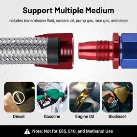 EVIL ENERGY hose installed as a turbo oil feed demonstrating proper routing and secure fitment