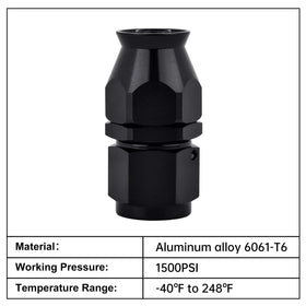EVIL ENERGY detail of 360-degree swivel nut for easy hose alignment benefit