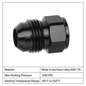 EVIL ENERGY detailed shot of 37° flare sealing face showing precision machining for leak resistance