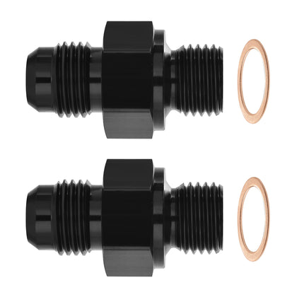 EVIL ENERGY front view of AN6 to 1/4" NPSM adapter showing finish and shape benefits