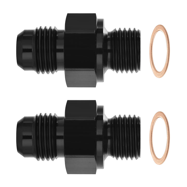 EVIL ENERGY front view of AN6 to 1/4" NPSM adapter showing finish and shape benefits