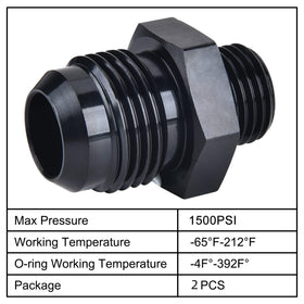 EVIL ENERGY adapter installed on a fuel rail, simplifies plumbing conversions