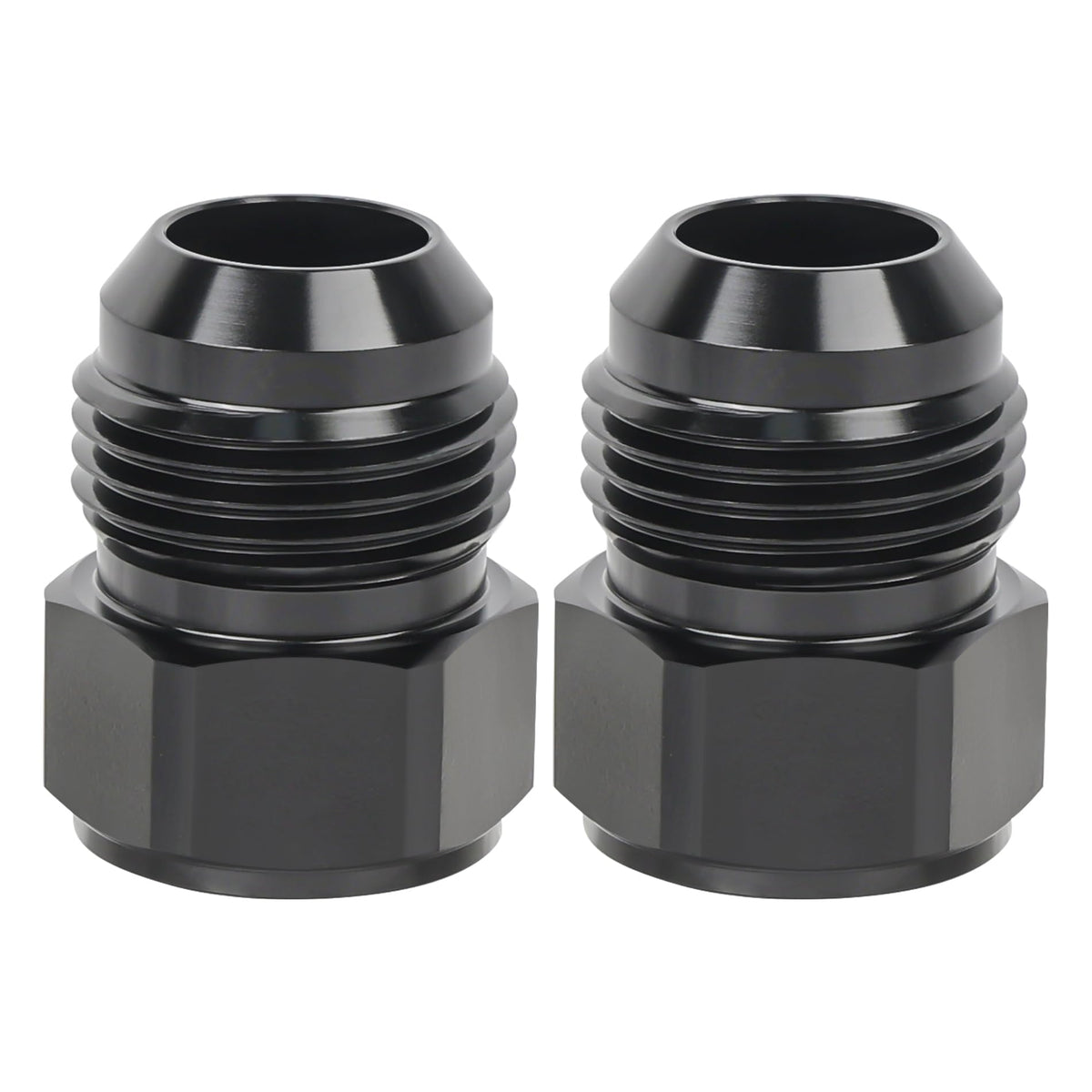 EVIL ENERGY front view of AN12 male to AN10 female adapter showing form and finish benefit