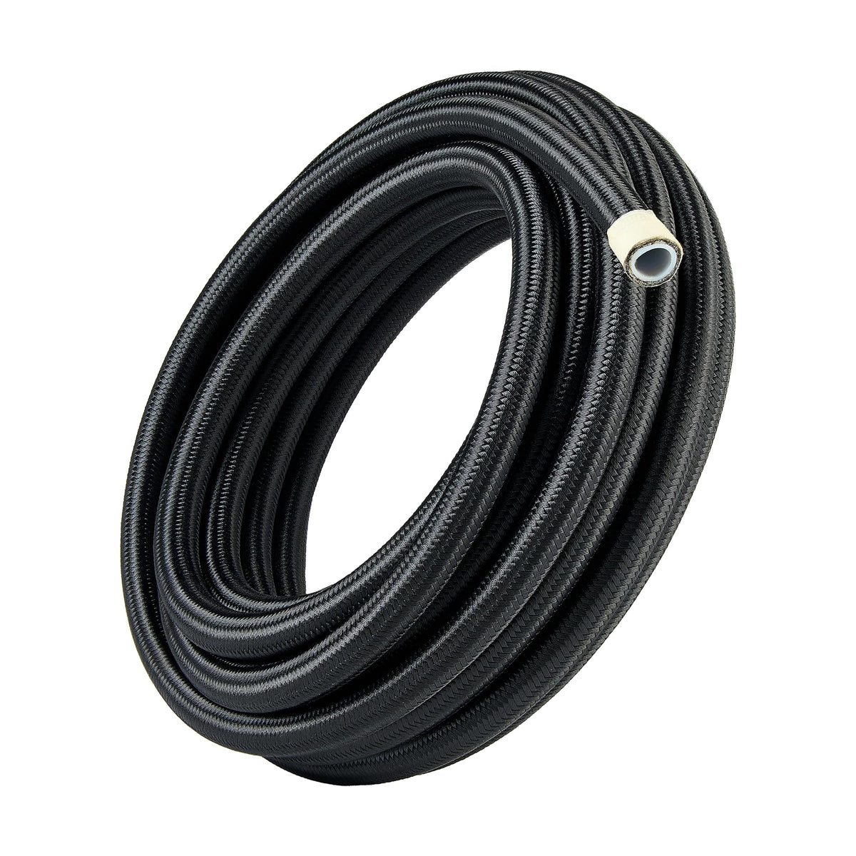 EVIL ENERGY front view of AN10 20ft fuel hose showing product and benefit durable supply
