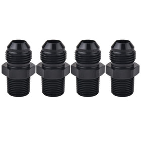 EVIL ENERGY front view of AN10 to 1/2" NPT adapter showing shape and finish, durable fit
