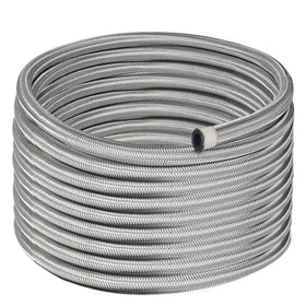 EVIL ENERGY coiled AN6 20ft hose showing full length and ready-to-cut benefit
