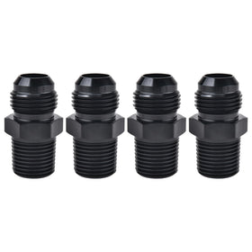 EVIL ENERGY front view of AN8 to 3/8" NPT adapter showing black anodized finish benefit