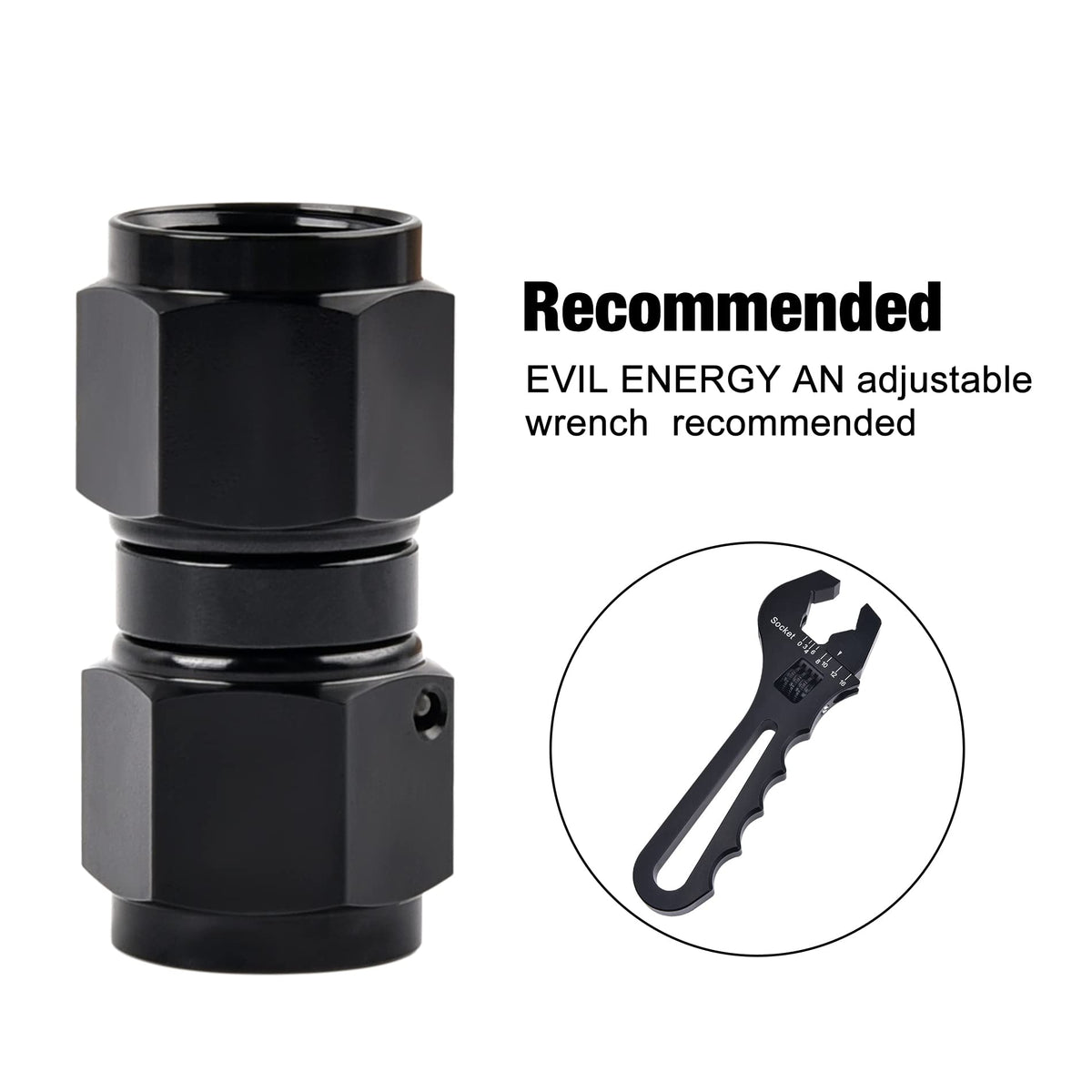 EVIL ENERGY coupler beside ruler to show size and lightweight aluminum strength benefit
