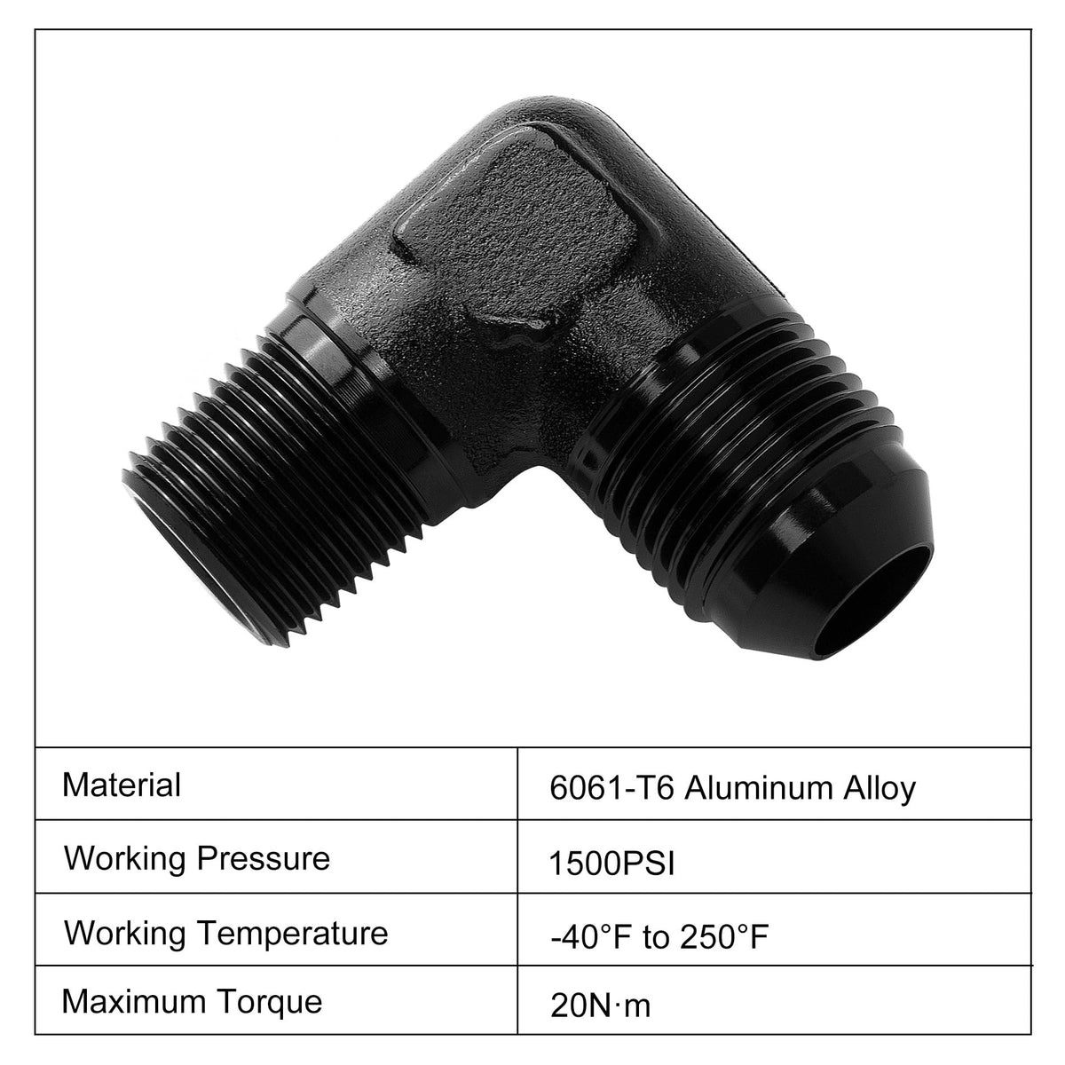 EVIL ENERGY elbow adapter installed on hose demonstrating improved routing and reduced hose stress