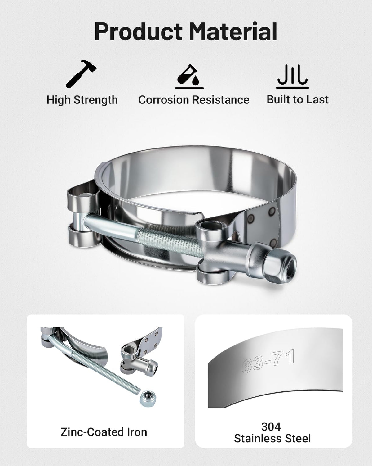 EVIL ENERGY detailed shot of rounded band edge protecting hose from cuts and improving longevity benefit