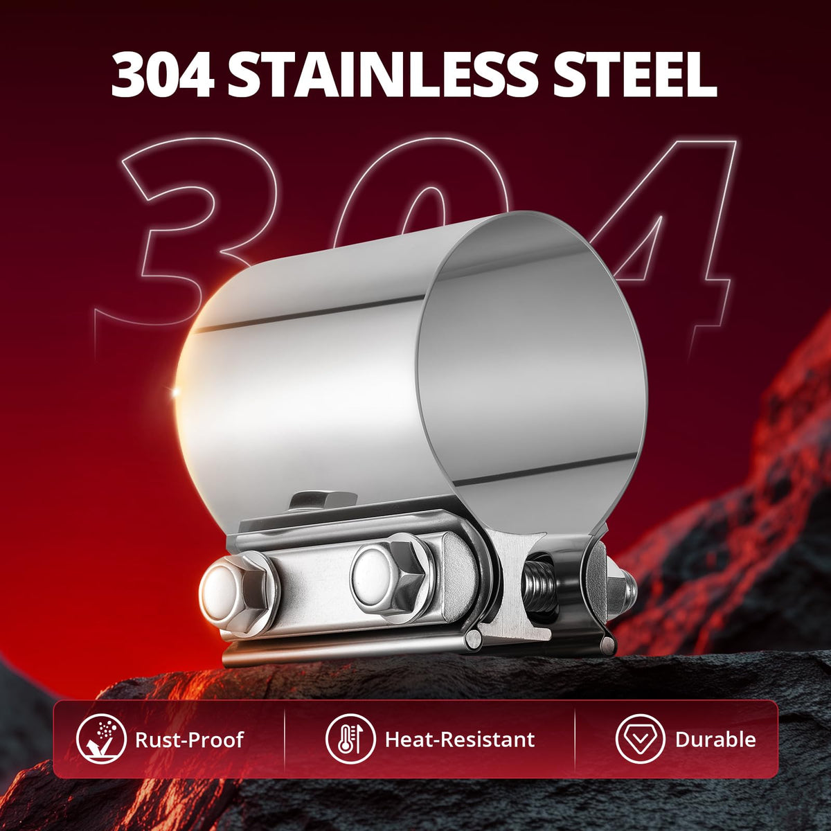 EVIL ENERGY steel gasket and zinc-plated fastener conveying improved seal