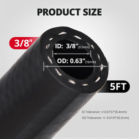 EVIL ENERGY close-up of CPE hose texture showing oil and heat resistance