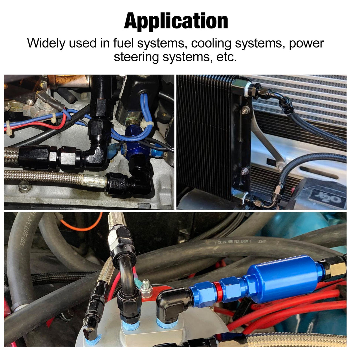EVIL ENERGY adapter fitted in engine bay illustrating neat hose management and space saving