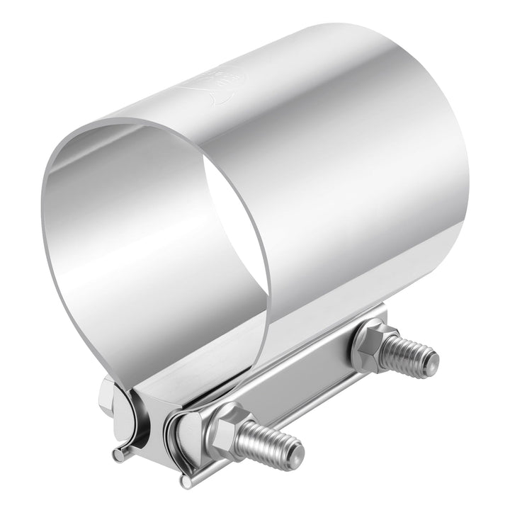EVIL ENERGY front view of 3.5" exhaust clamp showing full band and bolt, durable fit