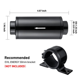 EVIL ENERGY disassembled filter with cap and element visible for easy cleaning benefit