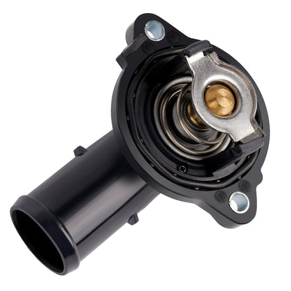 EVIL ENERGY front-facing thermostat housing showing mount points and ports for easier fitment