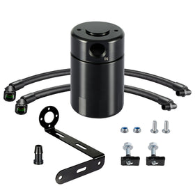 EVIL ENERGY front-mounted catch can showing compact fit and clean appearance