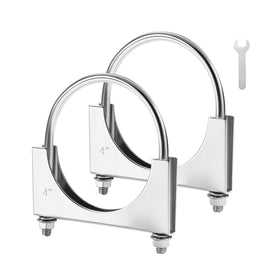 EVIL ENERGY front view of 4" U-bolt clamp kit showing components and brand durability