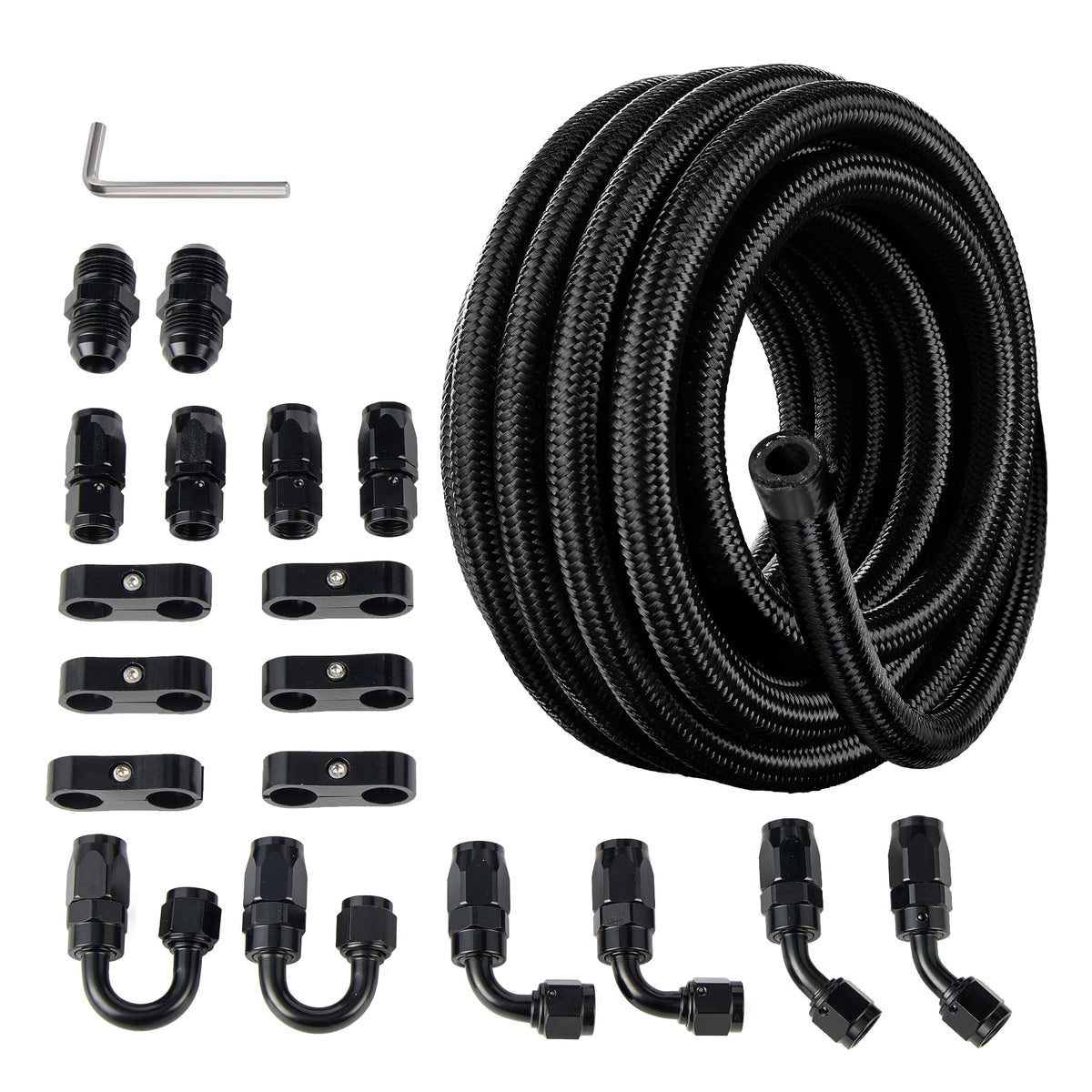 EVIL ENERGY front packaging showing complete 6AN fuel line kit and components