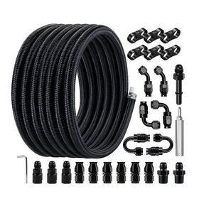 EVIL ENERGY front packaging showing 20ft AN6 PTFE fuel line and kit benefits