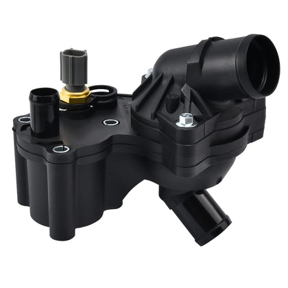 EVIL ENERGY front-view of thermostat housing kit showing all included components and fit verification