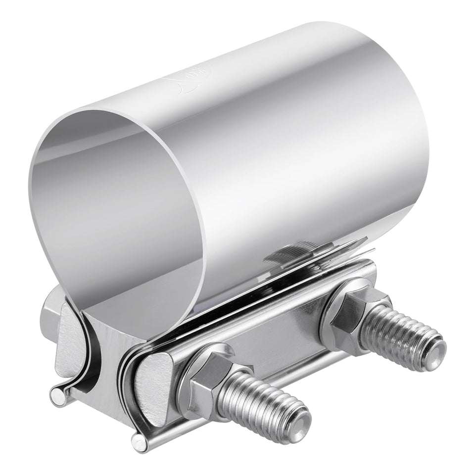 EVIL ENERGY clamp front view showing band and bolt, durable stainless construction