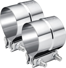 EVIL ENERGY front view of 3.0" clamp showing durable band and bolt, clear rust resistance
