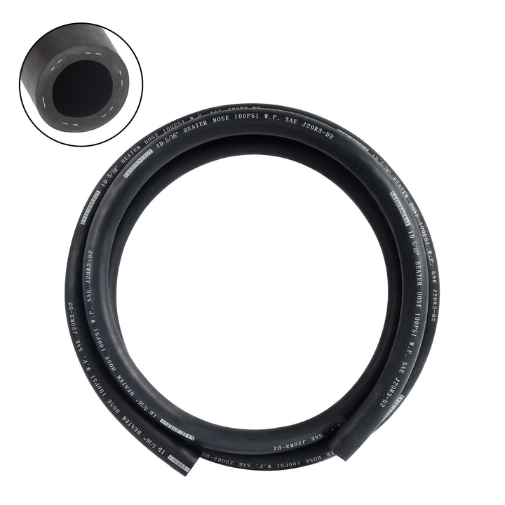 EVIL ENERGY front view of 5ft heater hose showing full length and finish for easy selection