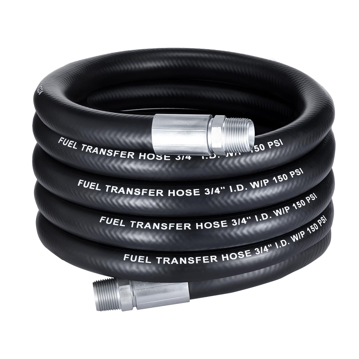 EVIL ENERGY front view of 14ft fuel hose showing length and label, reliable on-site fueling