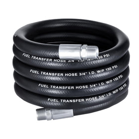 EVIL ENERGY front view of 14ft fuel hose showing length and label, reliable on-site fueling