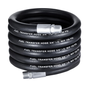 EVIL ENERGY front view of 20ft fuel hose showing length and connectors for reliable fueling