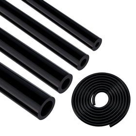 EVIL ENERGY front view of four black silicone vacuum hoses showing included sizes and length