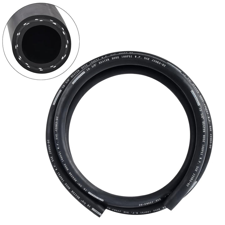 EVIL ENERGY front view of 5ft heater hose showing full length and color, durable solution